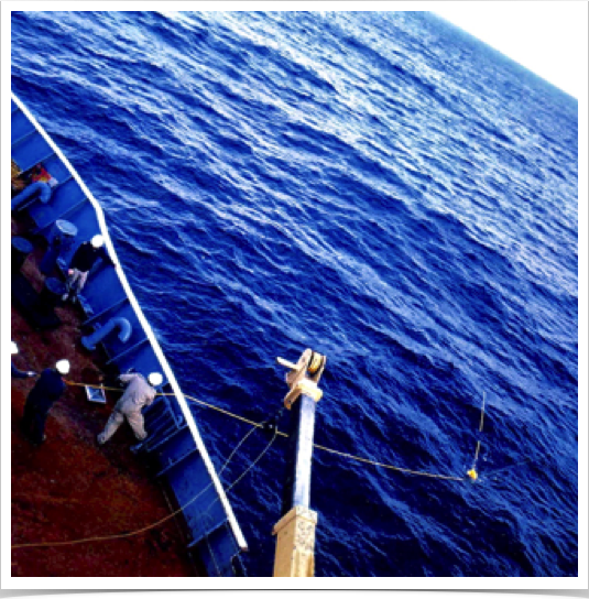 Sediment trap deployed
